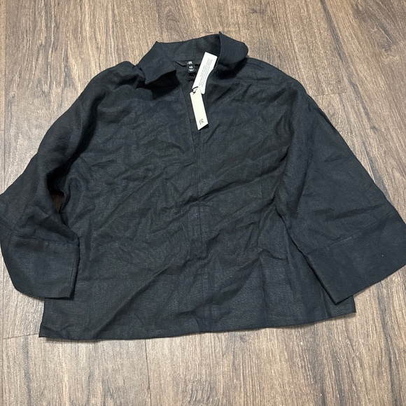 NWT! Banana Republic Black European Linen Polo - Size XS🗺️ - Picture 4 of 5